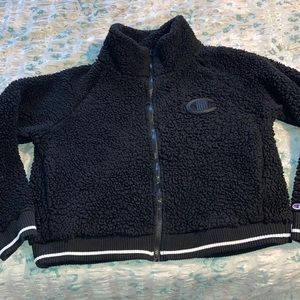 Champion crop soft fleece zip up